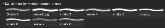 フォトショップ ブラシ Photoshop Snake Brush 無料 イラスト 蛇 ヘビ へび スネーク Slithers