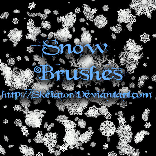 フォトショップ ブラシ Photoshop Snow Brush 無料 イラスト 雪 スノー Snow Brushes