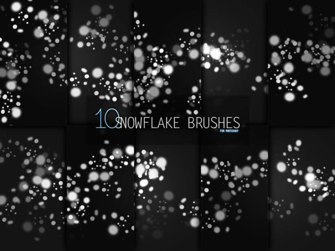 フォトショップ ブラシ Photoshop Snow Brush 無料 イラスト 雪 スノー Snowflake Brushes