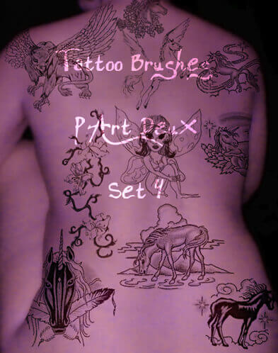 フォトショップ ブラシ Photoshop Tattoo Brush Free abr 無料 イラスト タトゥー 模様 柄 刺青 Tattoo Brushes pt Deux 004