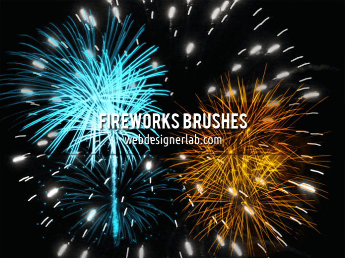 フォトショップ ブラシ Photoshop Brush 無料 イラスト 光 ビーム グリッター スパーク パーティクル 花火 Fireworks Photoshop Brushes