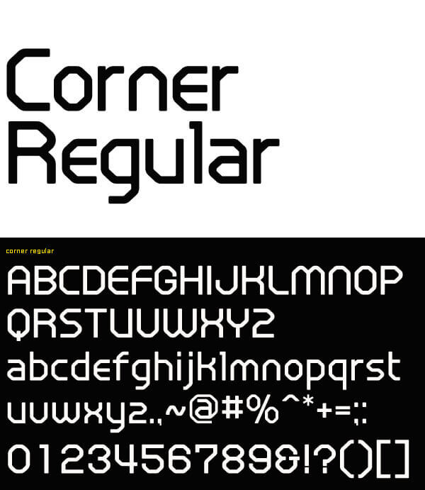 Free Font 無料 フリー フォント 追加  かっこいい Corner