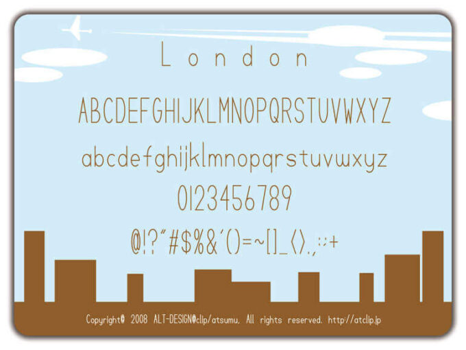 Free Font 無料 フリー フォント 追加 細い london