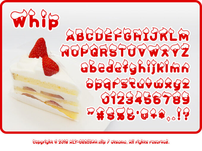 Free Font 無料 フリー フォント 追加 Whip