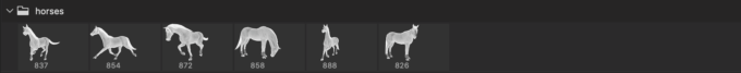フォトショップ ブラシ Photoshop Horse Brush 無料 イラスト 馬 ホース 6 HORSE BRUSHES