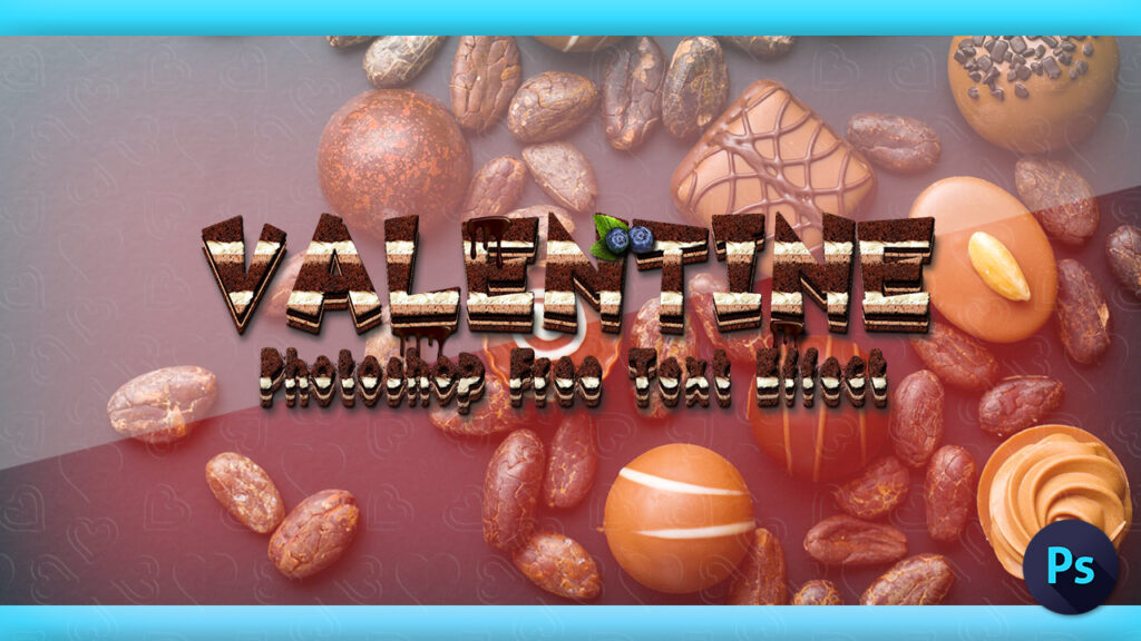 Photoshop Free Text Effect Valentine Preset psd フォトショップ 無料 テキストエフェクト バレンタイン プリセット サムネイル デザイン 素材