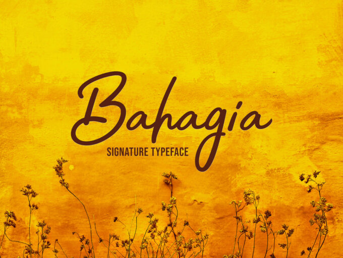 Free Font Design 無料 フリー フォント 追加 デザイン 筆記体 Bahagia