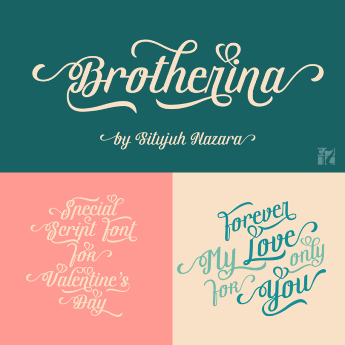 Free Font Design 無料 フリー フォント 追加 デザイン 筆記体 Brotherina Script Font