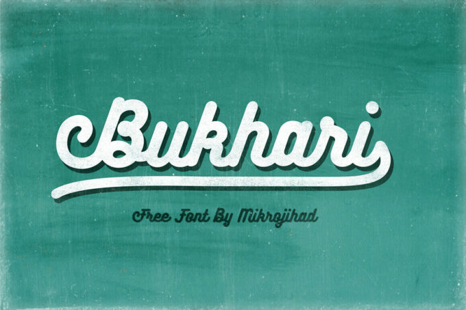 Free Font Design 無料 フリー フォント 追加 デザイン 筆記体 Bukhari