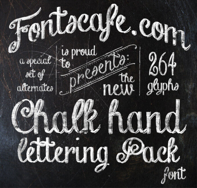 Free Font Design 無料 フリー フォント 追加 デザイン 筆記体 Chalk Hand Lettering Shaded