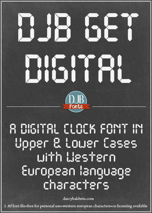 Free Font Digital 無料 フリー おすすめ フォント 追加 デジタル DJB Get Digital