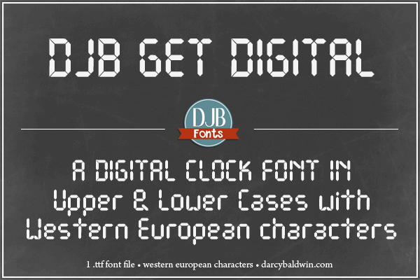 Free Font Digital 無料 フリー おすすめ フォント 追加 デジタル DJB Get Digital