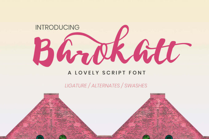 Free Font Design 無料 フリー フォント 追加 デザイン 筆記体 Free Barokatt Script Font