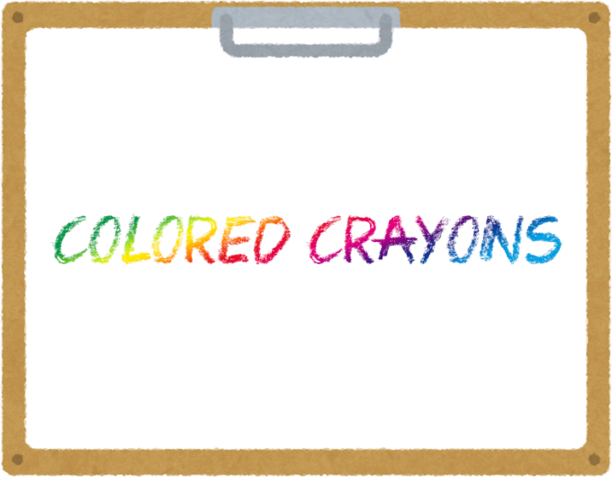 Free Font 無料 フリー おすすめ フォント クレヨン 追加 Colored Crayons