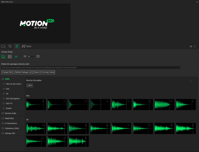 Adobe Premiere Pro Motion Bro Download Preset Pack 無料 プリセット 素材 インストール 方法 フリープラグイン SFX サウンドプリセット  