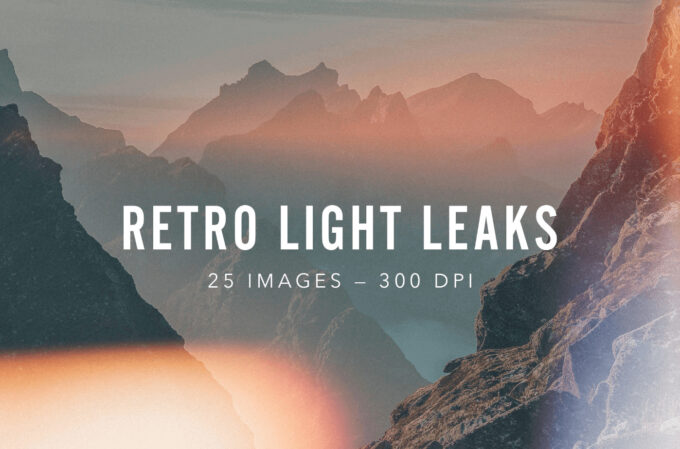 Photoshop Free  Retro Film Overlay Texture フォトショップ オーバーレイ テクスチャー 無料 フリー レトロ フィルム フレア RETRO LIGHT LEAKS SET