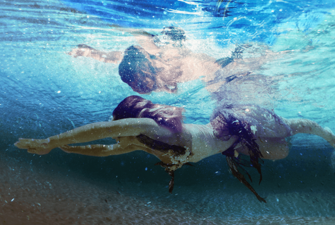 Photoshop Free Underwater Overlay Texture フォトショップ オーバーレイ テクスチャー 無料 フリー アンダー ウォーター 水中 海 Lost Sun