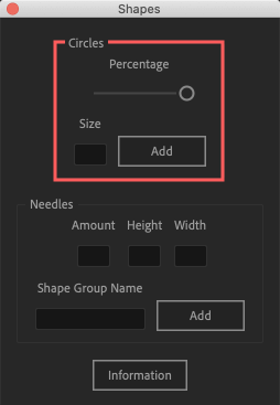 Adobe After Effects Utility BOX Shapes ツール Circles 操作 機能 使い方 解説