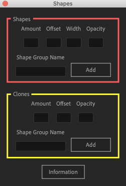 Adobe After Effects Utility BOX Clones Information クローン ツール Shapes