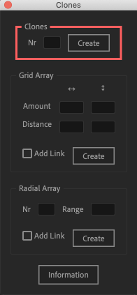 Adobe After Effects Utility BOX Clones Information クローン ツール Clones