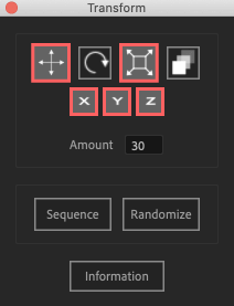 Adobe After Effects Utility BOX Transform トランスフォーム ツール パネル 重複 選択