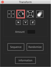 Adobe After Effects Utility BOX Transform トランスフォーム ツール パネル 回転（Rotation）