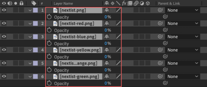 Adobe After Effects Utility BOX Transform トランスフォーム ツール パネル Transparent 不透明度 Sequence 0%