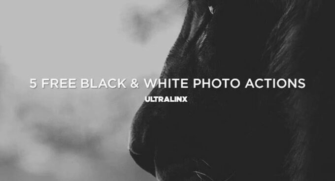 Adobe Photoshop Free Action Material フリー アクション 素材 モノクロ 白黒 5 FREE BLACK & WHITE PHOTO ACTIONS FROM ULTRALINX