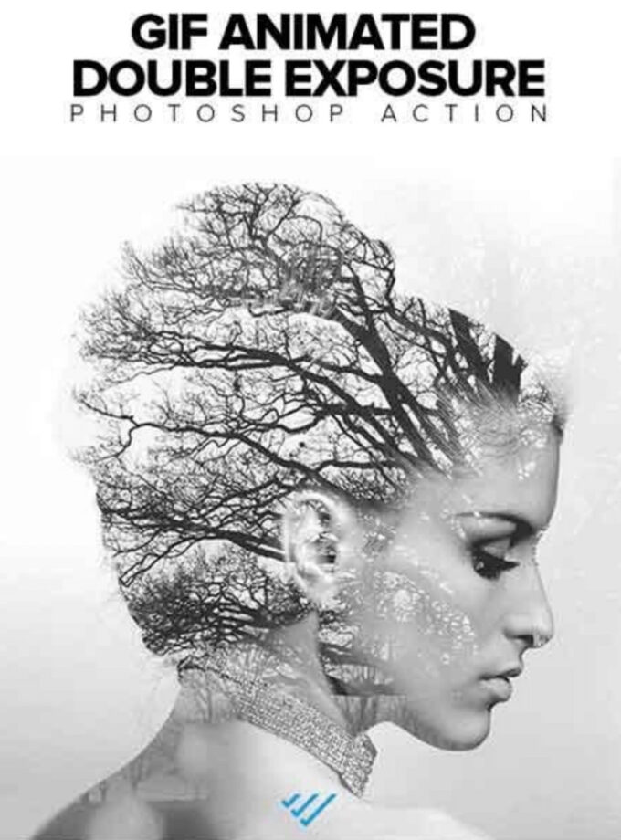 Adobe Photoshop Free Action Material 無料 フリー アクション 素材 お洒落 かっこいい 合成 ２つの画像 組み合わせ Gif Animated Double Exposure Photoshop Action