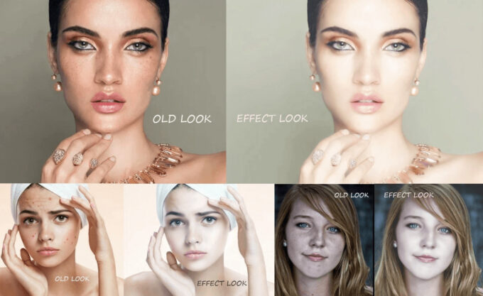 Adobe Photoshop Free Action Material フリー アクション 素材 イラスト スキン 肌 綺麗 加工 合成 Skin Spot Remove