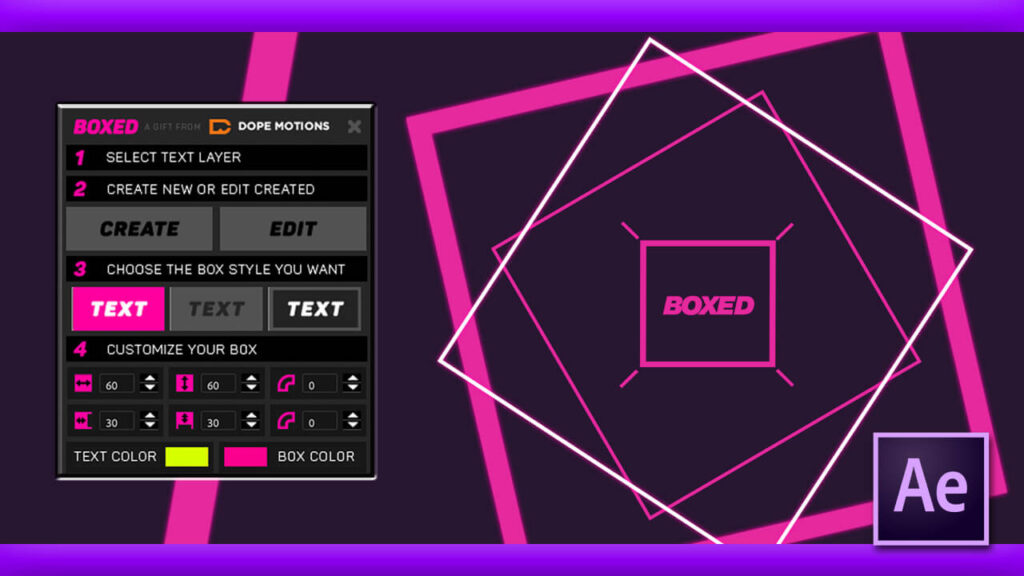 After Effects 簡単にテキストボックスを作ることができる無料スクリプト Boxed Adobe信者nextistの動画 画像編集が楽しくなる小ネタブログ Nextist Skill Box