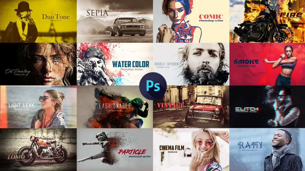 Photoshop Free Action フォトショップ アクション 素材 .atn 無料 フリー まとめ