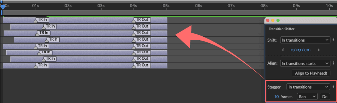 Adobe CC After Effects 無料 プラグイン Animation Composer Transition Shifter 解説 機能 無料 プラグイン Transition Shifter Stagger In transitions  Random