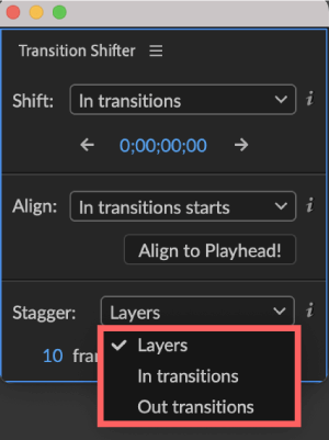 Adobe CC After Effects 無料 プラグイン Animation Composer Transition Shifter 解説 機能 無料 プラグイン Transition ShifterStagger