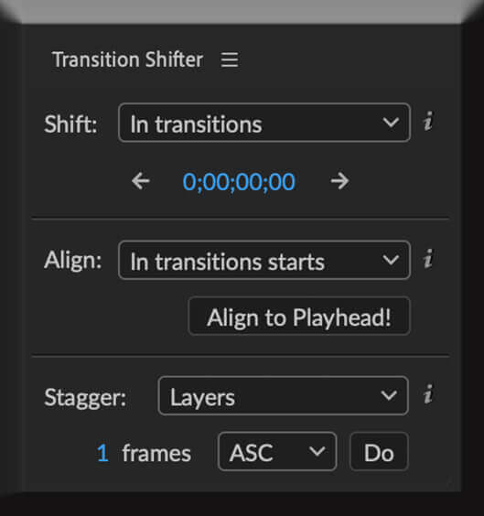 Adobe CC After Effects Animation Composer Starter Sounds 無料 機能 解説 Tools Transition Shifter