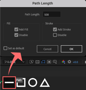Adobe After Effects Script KBar 無料 拡張スクリプト Primitives 設定 解説 Path Length
