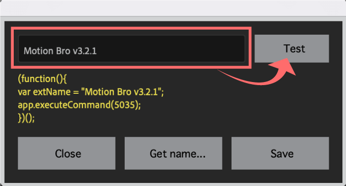Adobe After Effects Script KBar 無料 拡張スクリプト KBartender2 機能 使い方 解説 ツールパネル create extension/menu call script Test