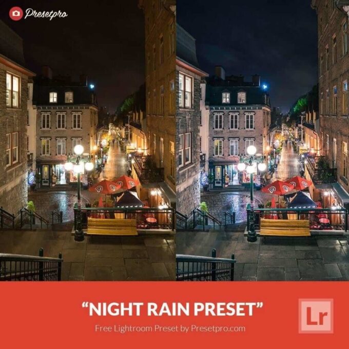 Adobe CC Lightroom Free Preset .xmp .lrtemplate 無料 フリー 夜景 夜の街 街灯 Free Lightroom Preset Night Rain