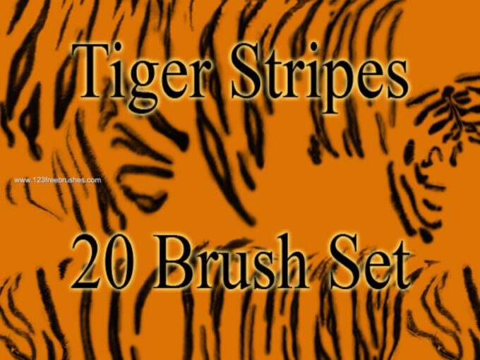 Adobe CC Photoshop フォトショップ 寅 虎 無料 素材 年賀状  正月 ブラシ Tiger_Stripes_Brush_Set_by_critelli
