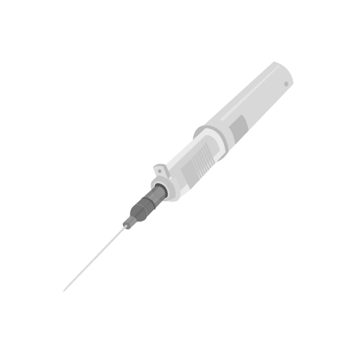 医療 看護 介護 病院 無料 フリー イラスト 素材 注射器 留置針 16G Indwelling needle
