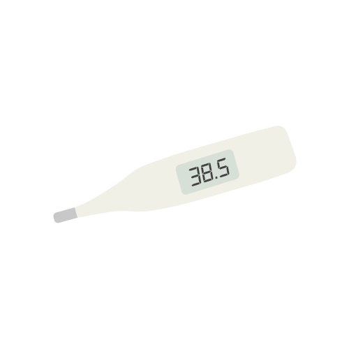 医療 看護 介護 無料 イラスト 素材 ウイルス バイ菌 コロナ COVID 発熱 熱発 デジタル 体温計 Fever Digital thermometer