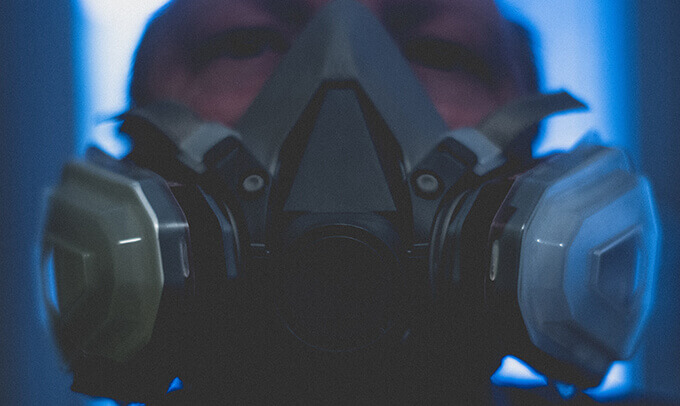 医療 看護 介護 無料 写真 イラスト 素材 ウイルス バイ菌 コロナ COVID 19 予防 ガスマスク gas mask