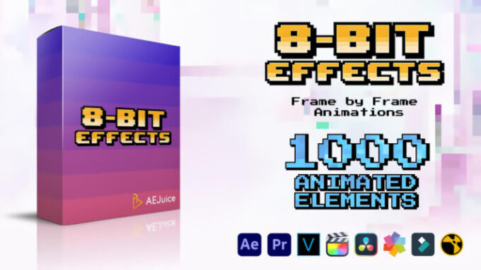 Adobe After Effects AEJuice ALL BUNDLE Lifetime 無料 8ビット アニメーション 8-Bit Effects