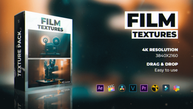 Adobe After Effects AEJuice ALL BUNDLE Lifetime 無料 フィルム テクスチャ プリセット Film Textures