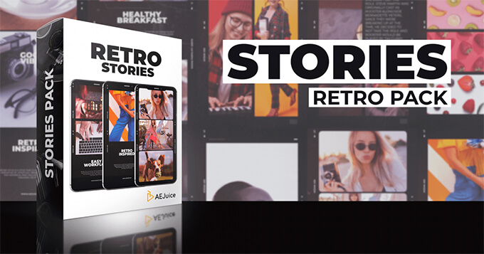 Adobe After Effects AEJuice ALL BUNDLE Lifetime 無料 レトロ インスタグラム プリセット Retro Instagram Stories