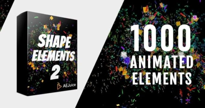 Adobe After Effects AEJuice ALL BUNDLE Lifetime シェイプ プリセット 大量 Shape Elements 2