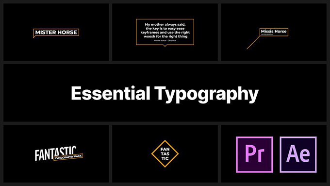 Adobe After Effects Animation Composer タイポグラフィー コールアウト ローワーサード Essential Typography 