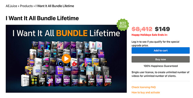 Adobe Premiere Pro Bundle AEJuice 最安 安い 買い方 購入方法