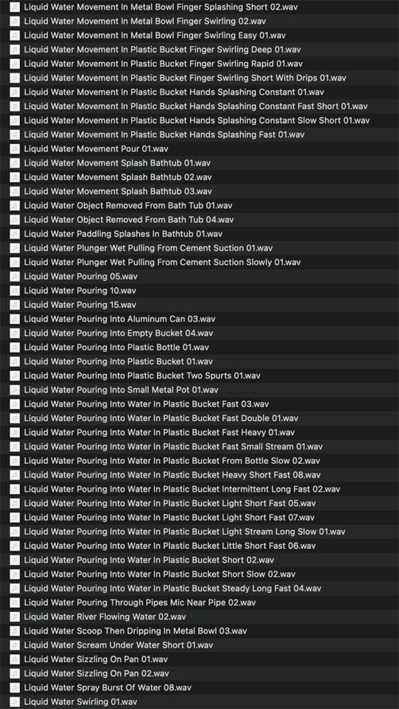 Adobe Audition Sound Effects Free Download サウンドエフェクト 無料 ダウンロード 動画編集 ロイヤリティフリー Liquid-Water