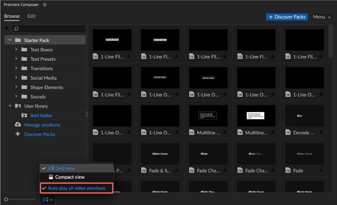 Adobe CC Premiere Pro Free Plugin extension Premiere Composer 無料 プラグイン エクステンション 無料 使い方 機能 解説 プレビューの停止 再生